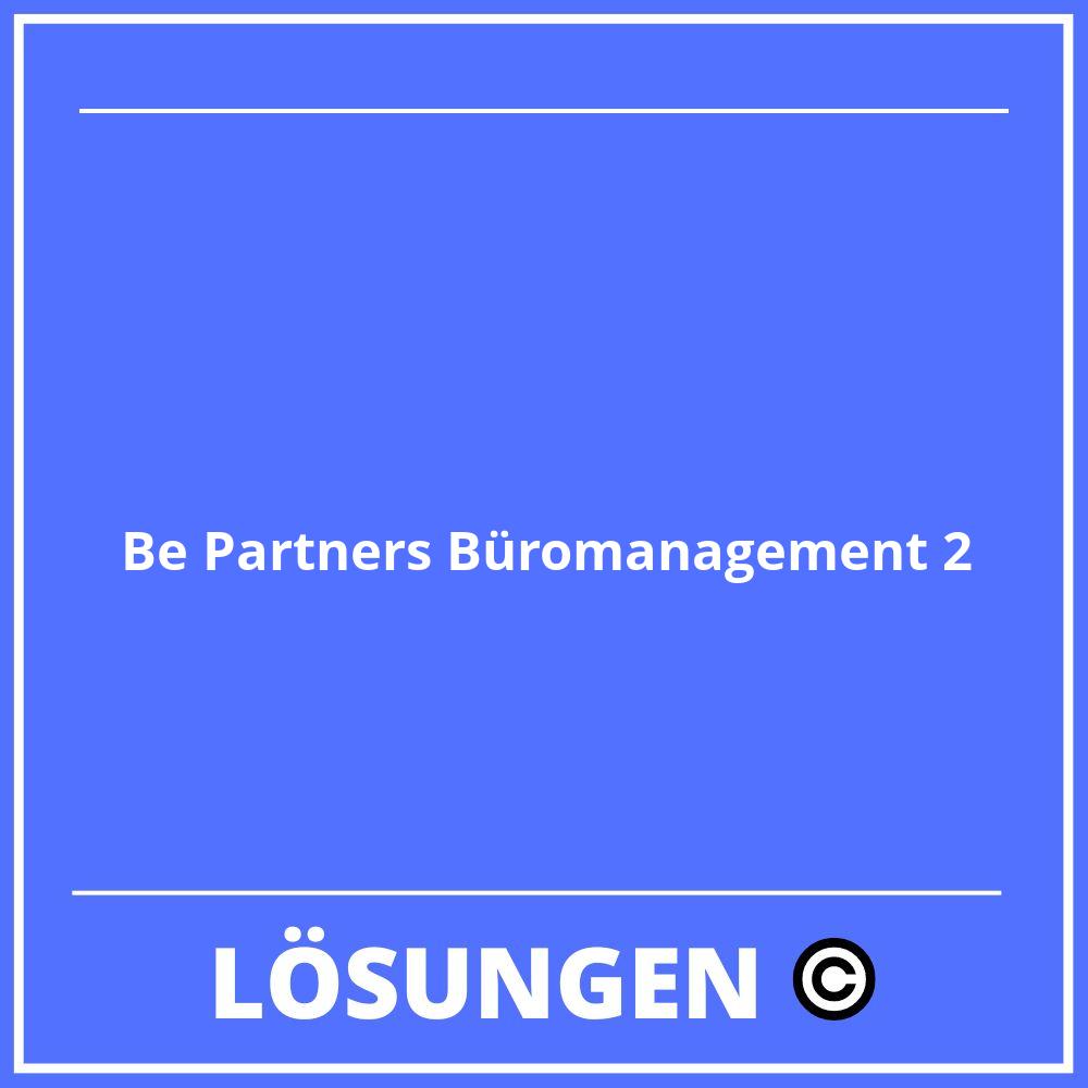 Be Partners Büromanagement 2 Lösungen