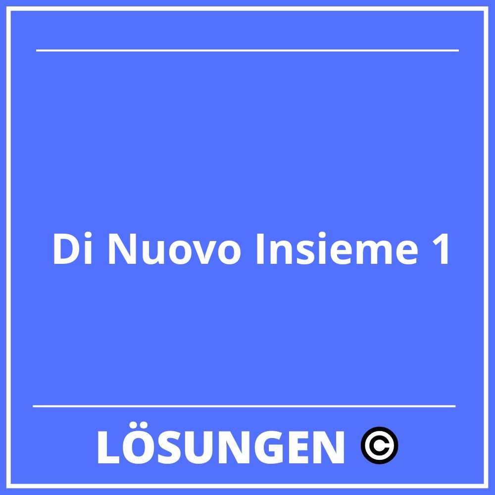 Di Nuovo Insieme 1 Lösungen