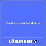 Die Mutprobe Arbeitsblätter Lösungen PDF