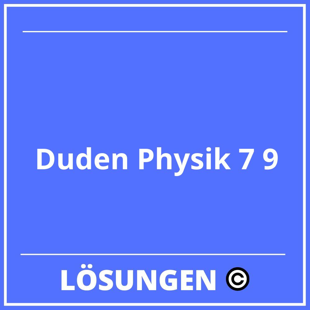 Duden Physik 7 9 Lösungen