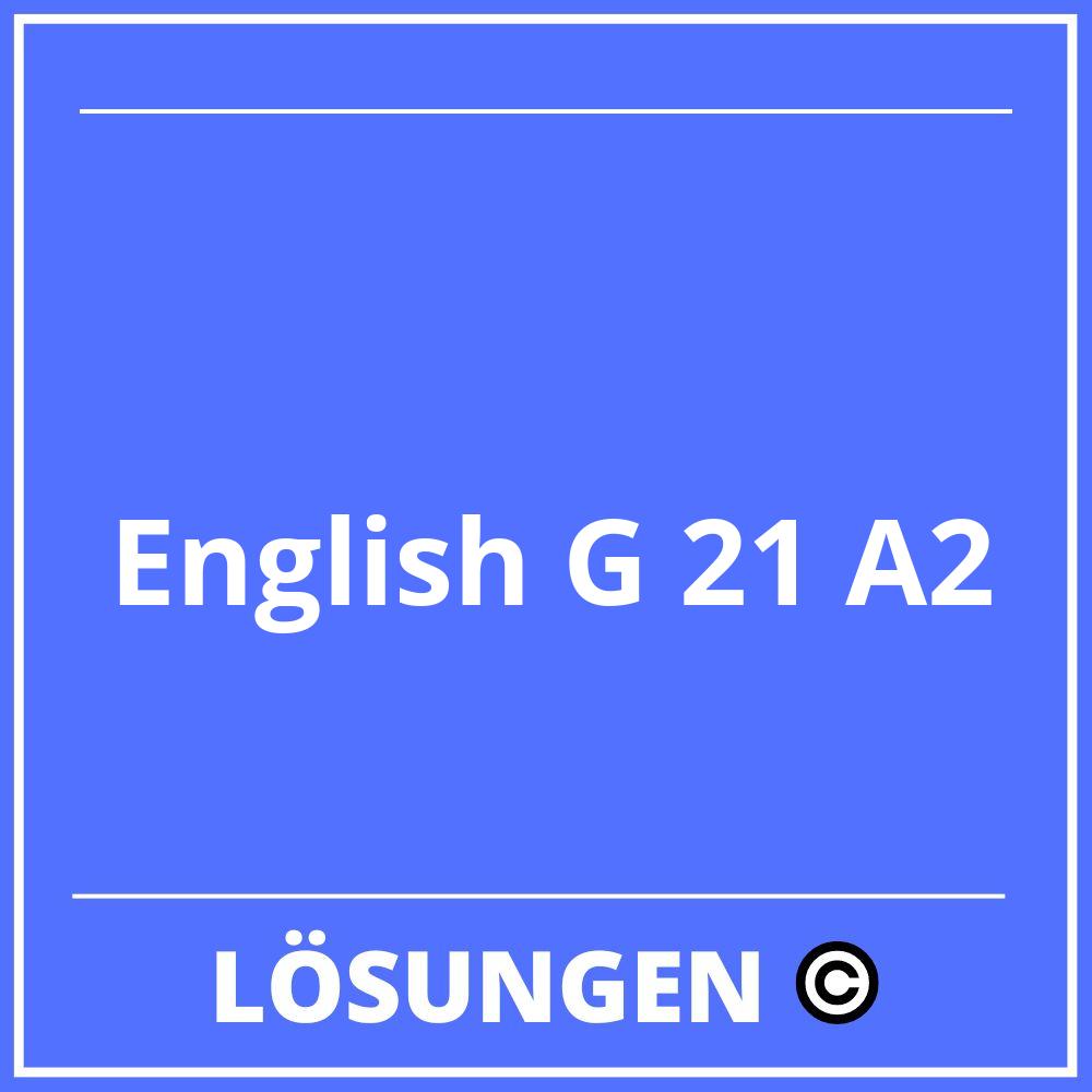 English G 21 A2 Lösungen