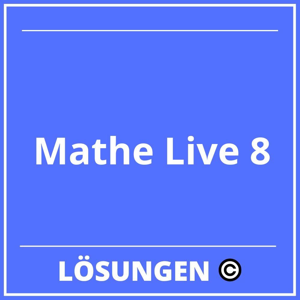 Mathe Live 8 Lösungen