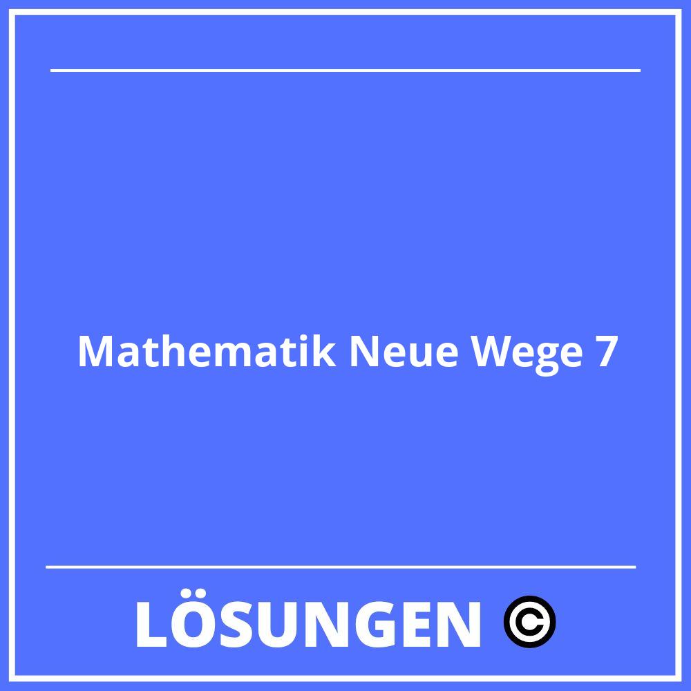 Mathematik Neue Wege 7 Lösungen