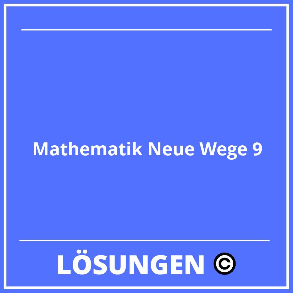 Mathematik Neue Wege 9 Lösungen