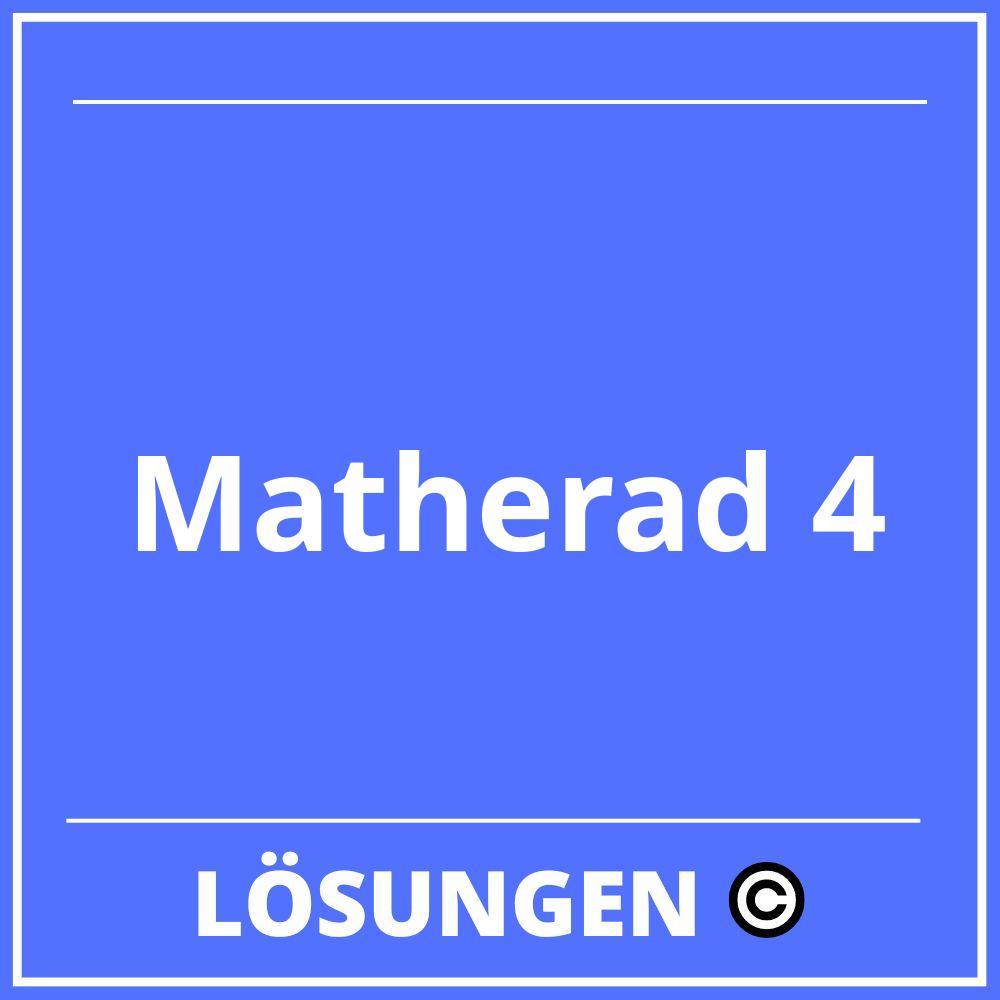 Matherad 4 Lösungen