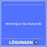 Mit Erfolg Zu Telc Deutsch B2 Lösungen PDF