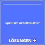 Spanisch Arbeitsblätter Mit Lösungen PDF