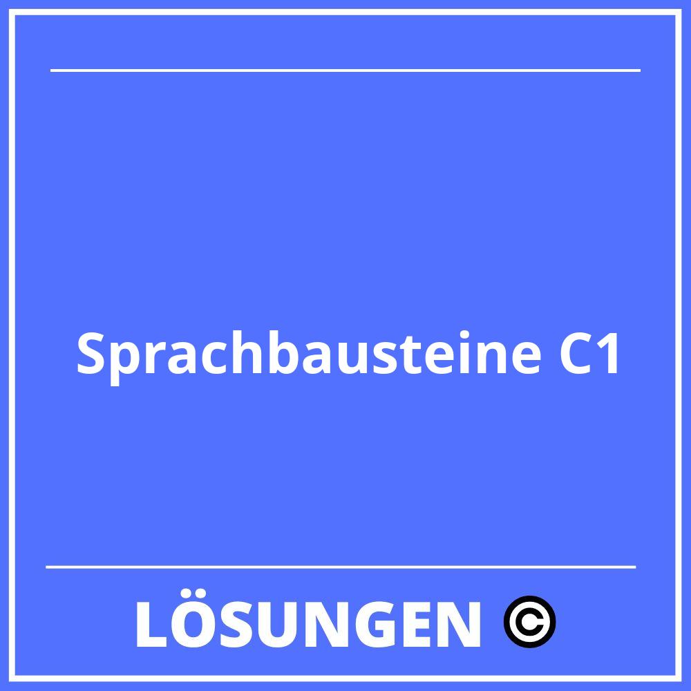 Sprachbausteine C1 Mit Lösungen