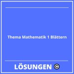 Thema Mathematik 1 Lösungen Online Blättern PDF