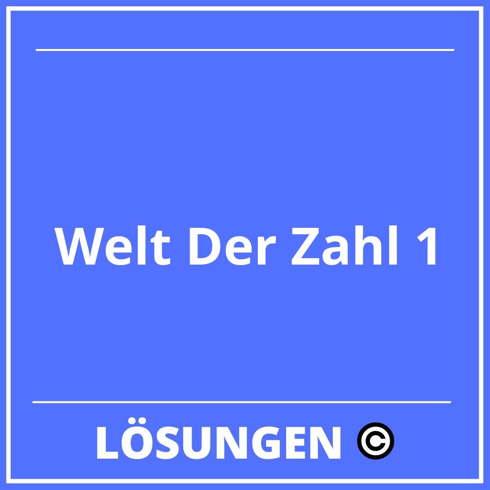 Welt Der Zahl 1 Lösungen Online