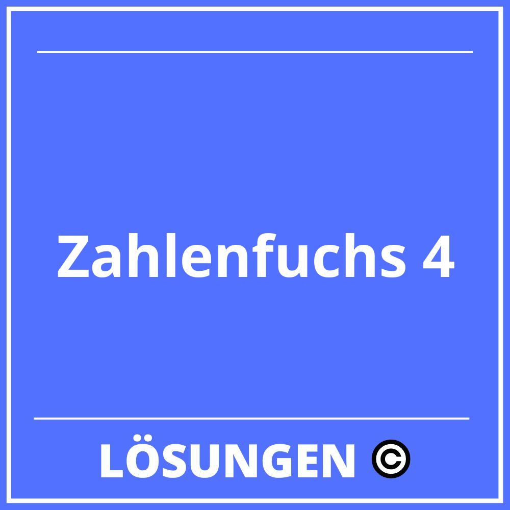 Zahlenfuchs 4 Lösungen